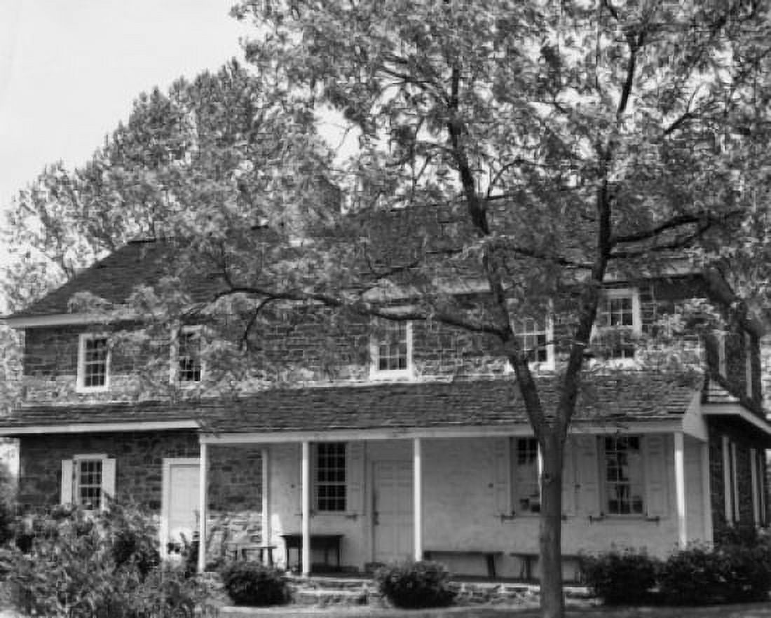 Facade of a house Daniel Boone Homestead Pennsylvania USA 1734 Canvas Art -  (18 x 24)