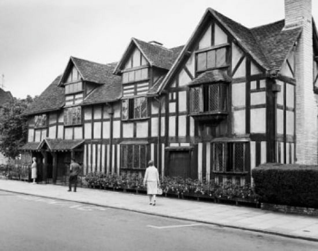 Facade of a house Shakespeares Birthplace Stratford-Upon-Avon Warwickshire England Canvas Art - (18 x 24)
