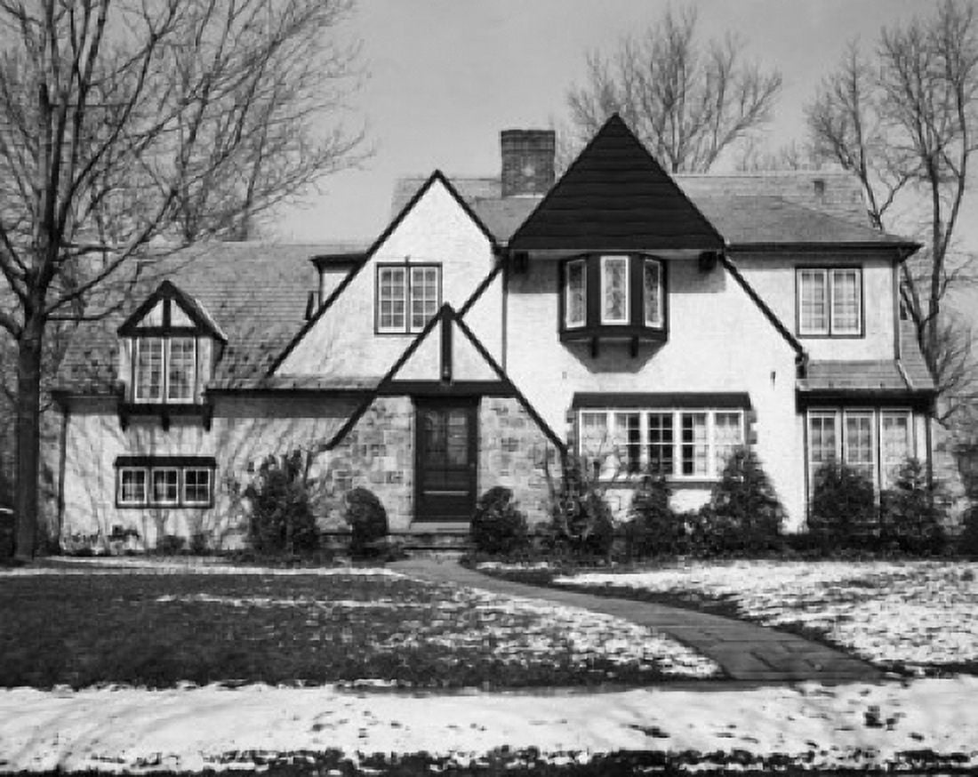 Facade of a house in winter Canvas Art - (18 x 24)