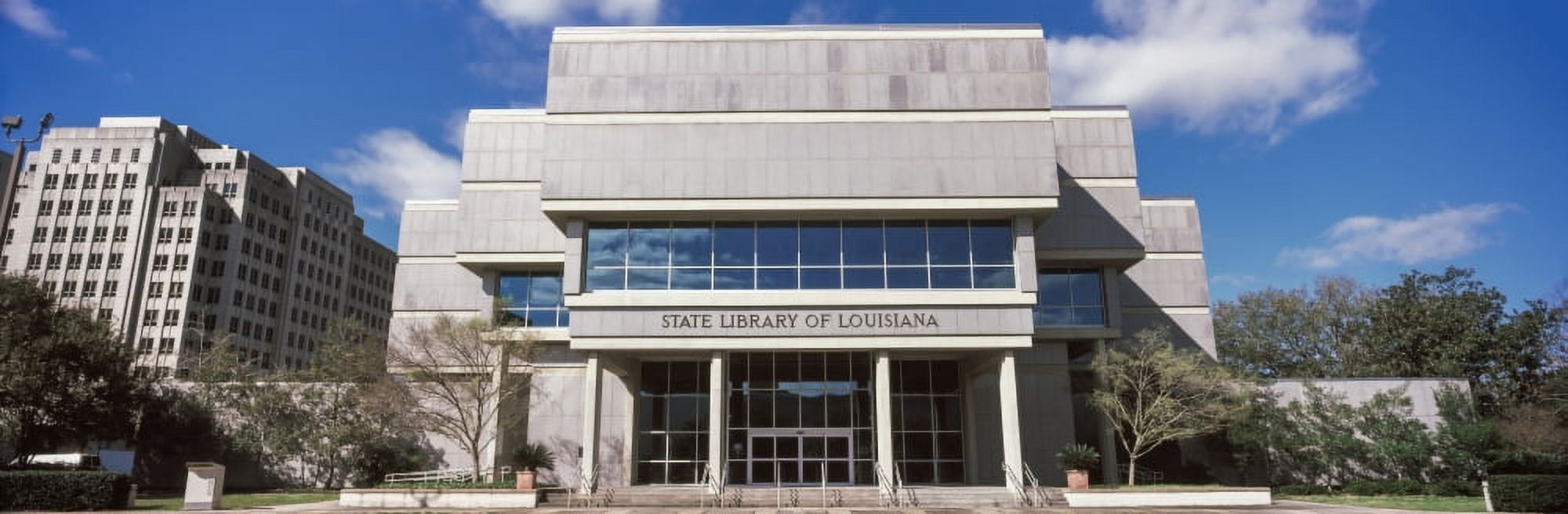 Facade of a library State Library of Louisiana Baton Rouge Louisiana USA Canvas Art - Panoramic Images (27 x 9)