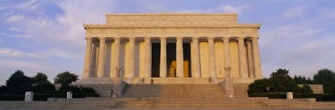 Facade of a memorial building Lincoln Memorial Washington DC USA Canvas Art - Panoramic Images (18 x 6)