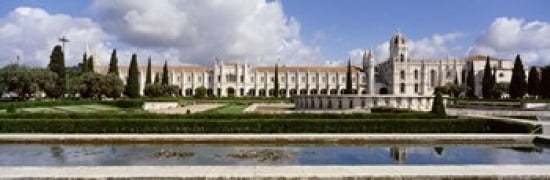 Facade of a monastery Mosteiro Dos Jeronimos Lisbon Portugal Canvas Art - Panoramic Images (36 x 12)