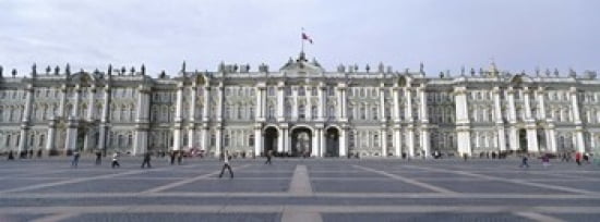 Facade of a museum State Hermitage Museum Winter Palace Palace Square St Petersburg Russia Canvas Art - Panoramic Images (30 x 12)