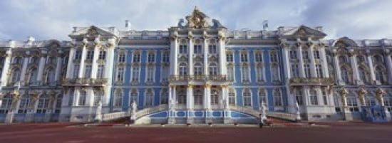 Facade of a palace Catherine Palace Pushkin St Petersburg Russia Canvas Art - Panoramic Images (36 x 13)