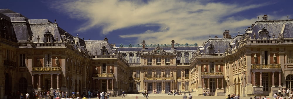 Facade of a palace Chateau de Versailles Versailles Paris Ile-de-France France Canvas Art - Panoramic Images (12 x 36)