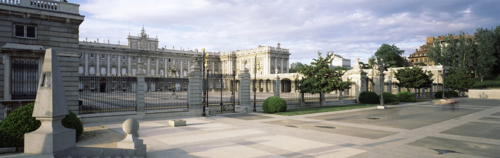 Facade of a palace Madrid Royal Palace Madrid Spain Canvas Art - Panoramic Images (12 x 36)