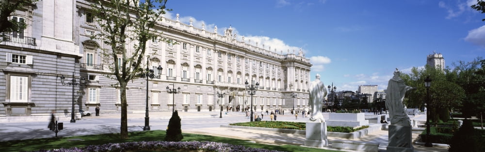 Facade of a palace Madrid Royal Palace Madrid Spain Canvas Art - Panoramic Images (12 x 36)