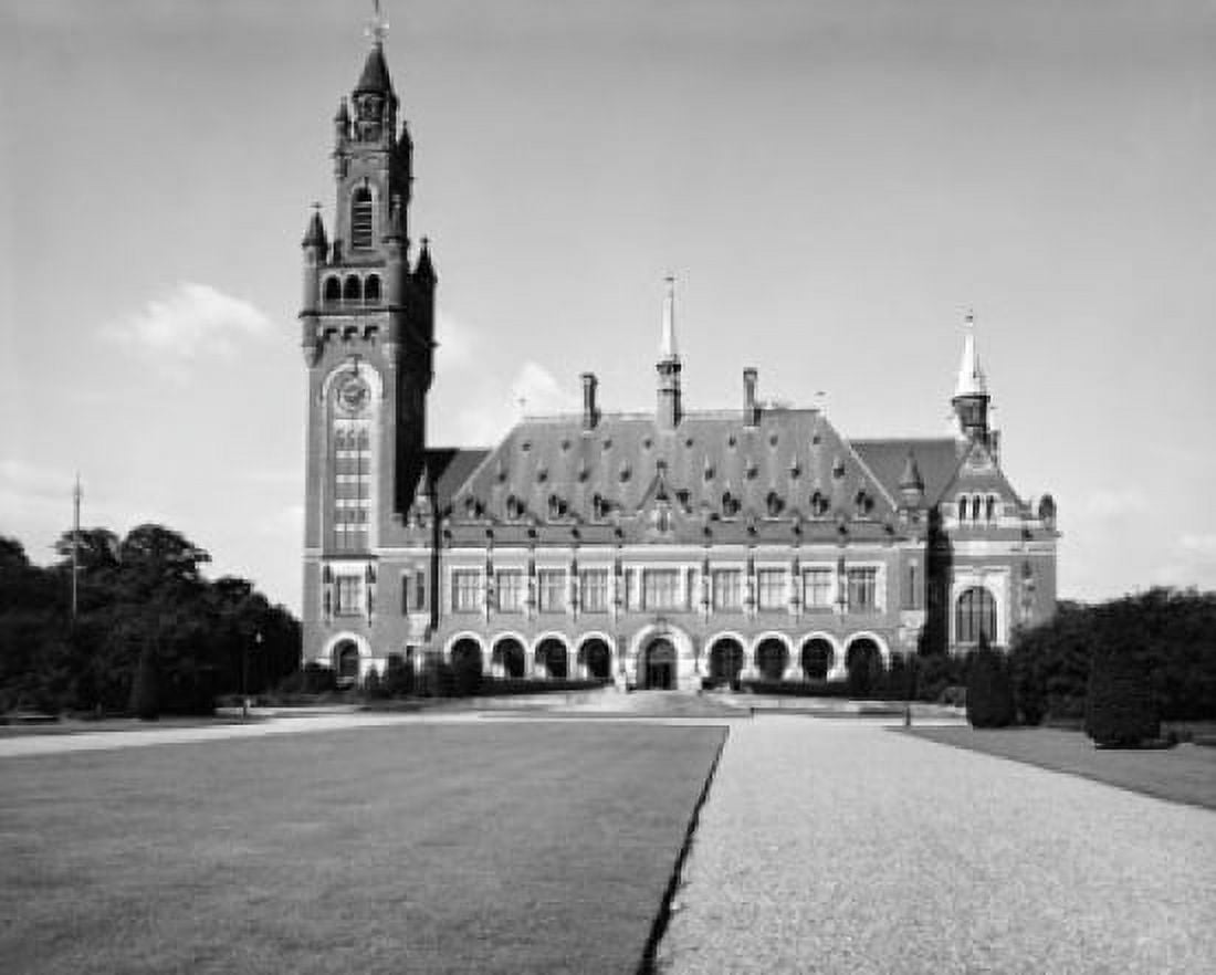 Facade of a palace Peace Palace The Hague Netherlands Canvas Art - (18 x 24)