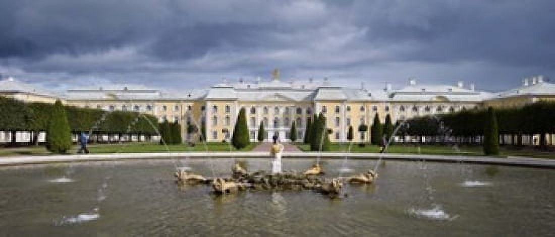 Facade of a palace Peterhof Grand Palace St Petersburg Russia Canvas Art - Panoramic Images (15 x 6)