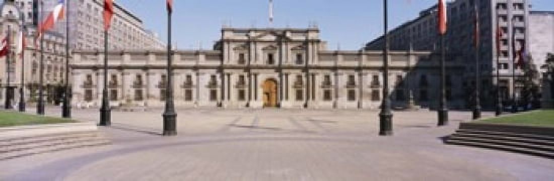 Facade of a palace Plaza De La Moneda Santiago Chile Canvas Art - Panoramic Images (18 x 6)