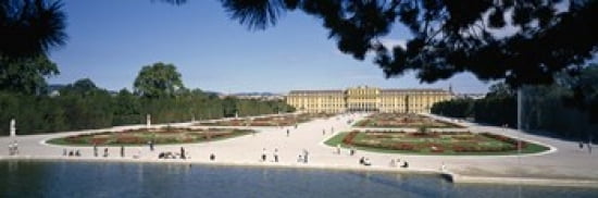 Facade of a palace Schonbrunn Palace Vienna Austria Canvas Art - Panoramic Images (36 x 12)