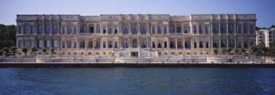 Facade of a palace at the waterfront Ciragan Palace Hotel Kempinski Bosphorus Istanbul Turkey Canvas Art - Panoramic Images (36 x 13)