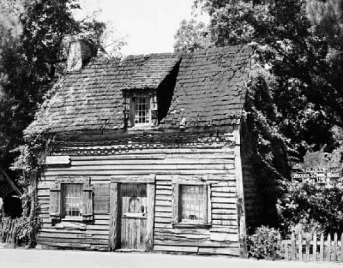 Facade of a schoolhouse Oldest Wooden Schoolhouse St Augustine Florida USA Canvas Art - (18 x 24)