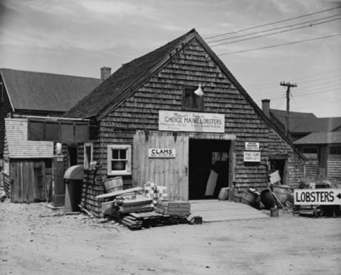 Facade of a seafood store Ogunquit Maine USA Canvas Art - (24 x 36)