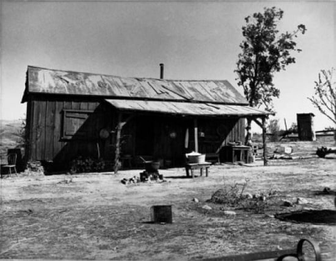 Facade of a shack Great Depression USA 1930s Canvas Art - (24 x 36)