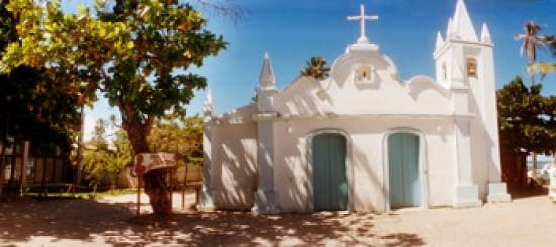 Facade of a small church Salvador Bahia Brazil Canvas Art - Panoramic Images (30 x 14)