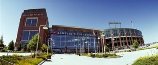 Facade of a stadium Lambeau Field Green Bay Wisconsin USA Canvas Art - Panoramic Images (30 x 13)