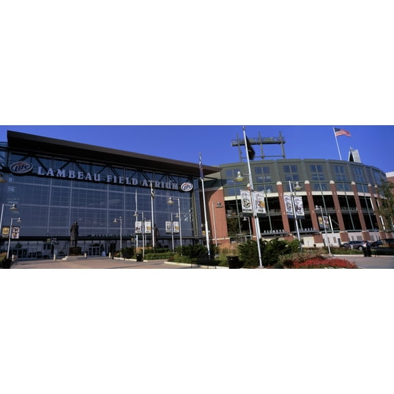 Facade of a stadium, Lambeau Field, Green Bay, Wisconsin, USA Poster Print (27 x 9)