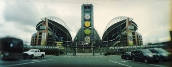 Facade of a stadium Qwest Field Seattle Washington State USA Canvas Art - Panoramic Images (30 x 12)