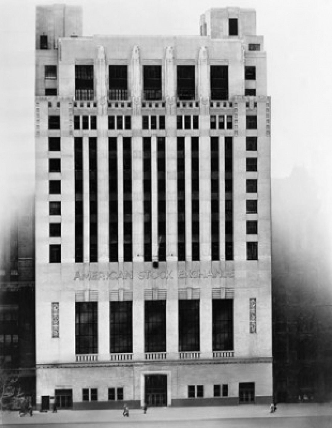 Facade of a stock exchange American Stock Exchange New York City New York USA Canvas Art - (18 x 24)