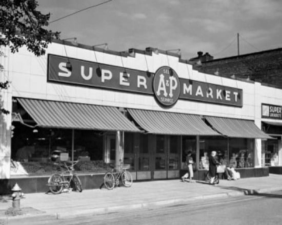 Facade of a supermarket A&P Supermarket Ridgewood New Jersey USA Canvas Art - (24 x 36)