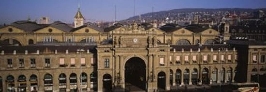 Facade of a train station Zurich Switzerland Canvas Art - Panoramic Images (18 x 7)
