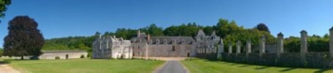 Facade of an abbey La Chartreuse Du Liget Loire-et-Cher Loire Touraine France Canvas Art - Panoramic Images (22 x 5)
