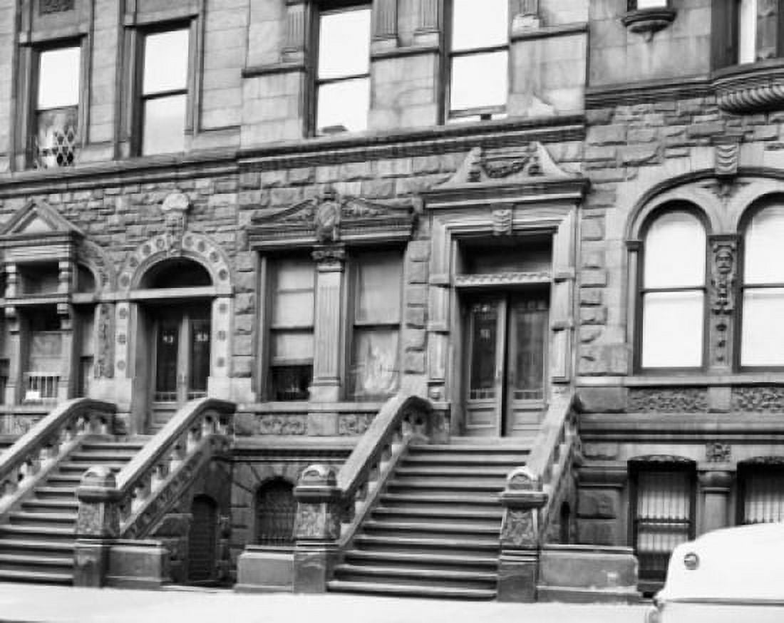Facade of an apartment New York City New York State USA Canvas Art - (18 x 24)