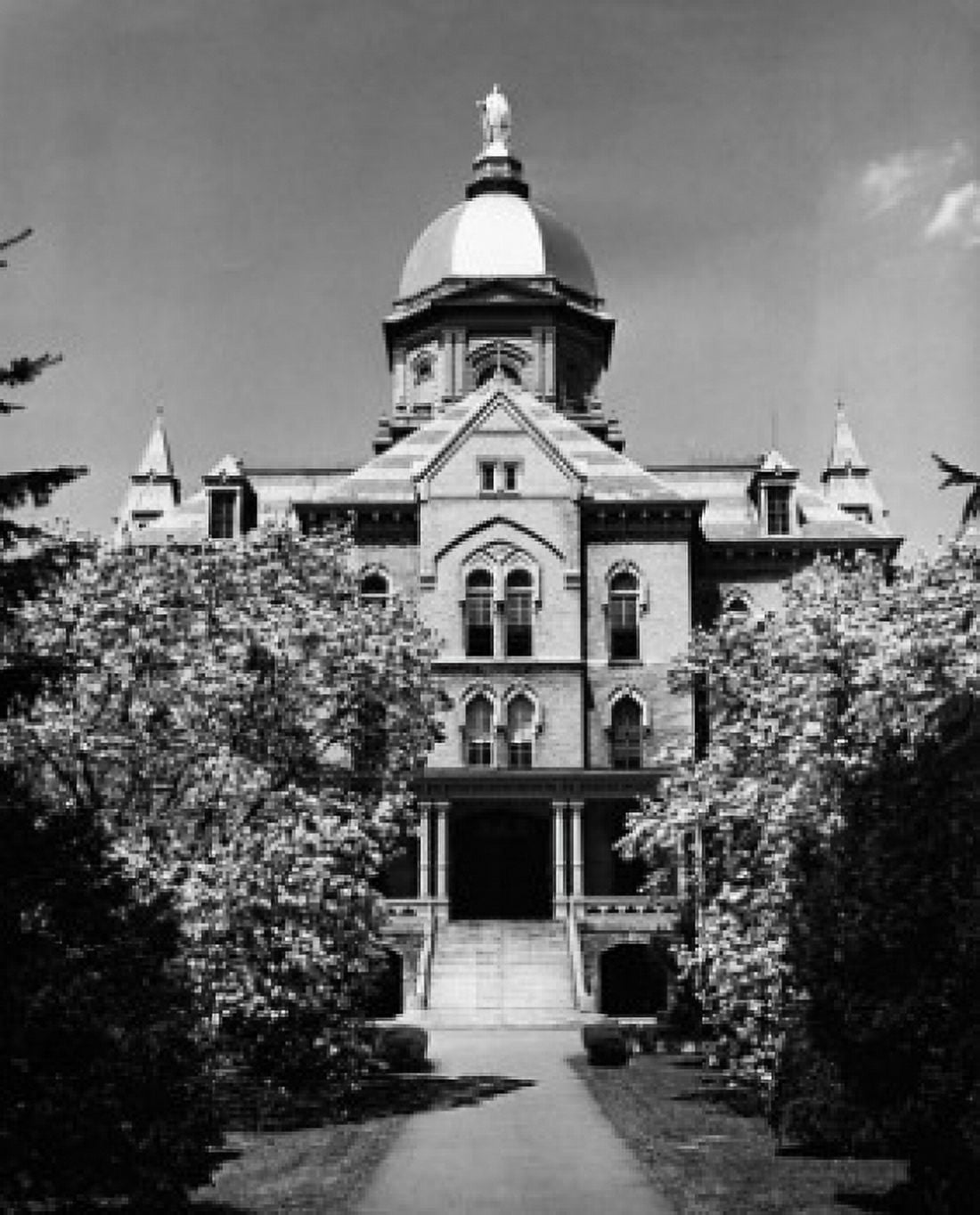 Facade of an educational building University of Notre Dame South Bend Indiana USA Canvas Art -  (18 x 24)