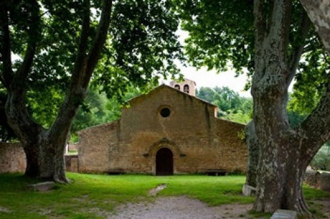 Facade of an old church Vaugines Vaucluse Provence-Alpes-Cote dAzur France Canvas Art - Panoramic Images (36 x 24)