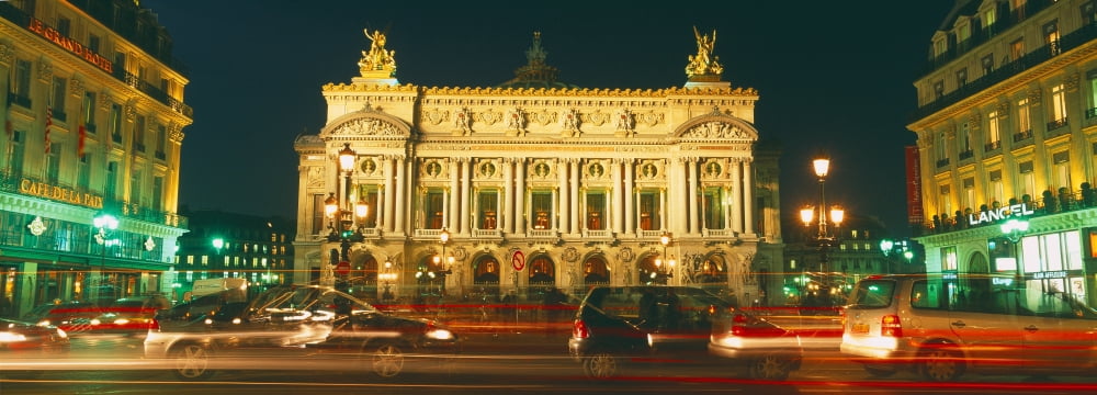 Facade of an opera house Palais Garnier Paris France Canvas Art - Panoramic Images (36 x 12)
