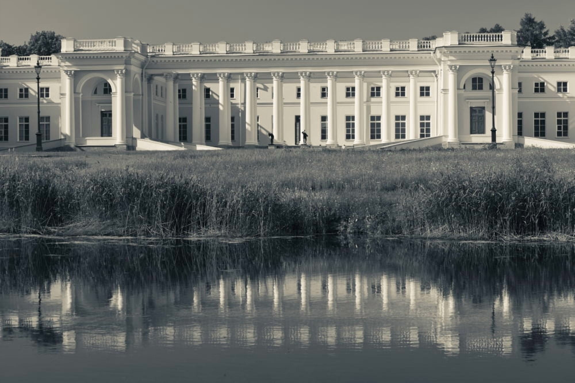 Facade of the Alexander Palace Tsarskoye Selo St Petersburg Russia Canvas Art - Panoramic Images (36 x 12)