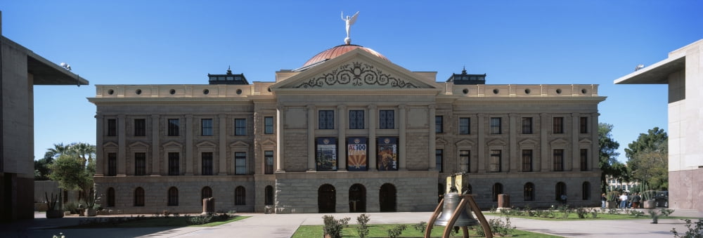 Facade of the Arizona State Capitol Building Phoenix Maricopa County Arizona USA Canvas Art - Panoramic Images (27 x 9)