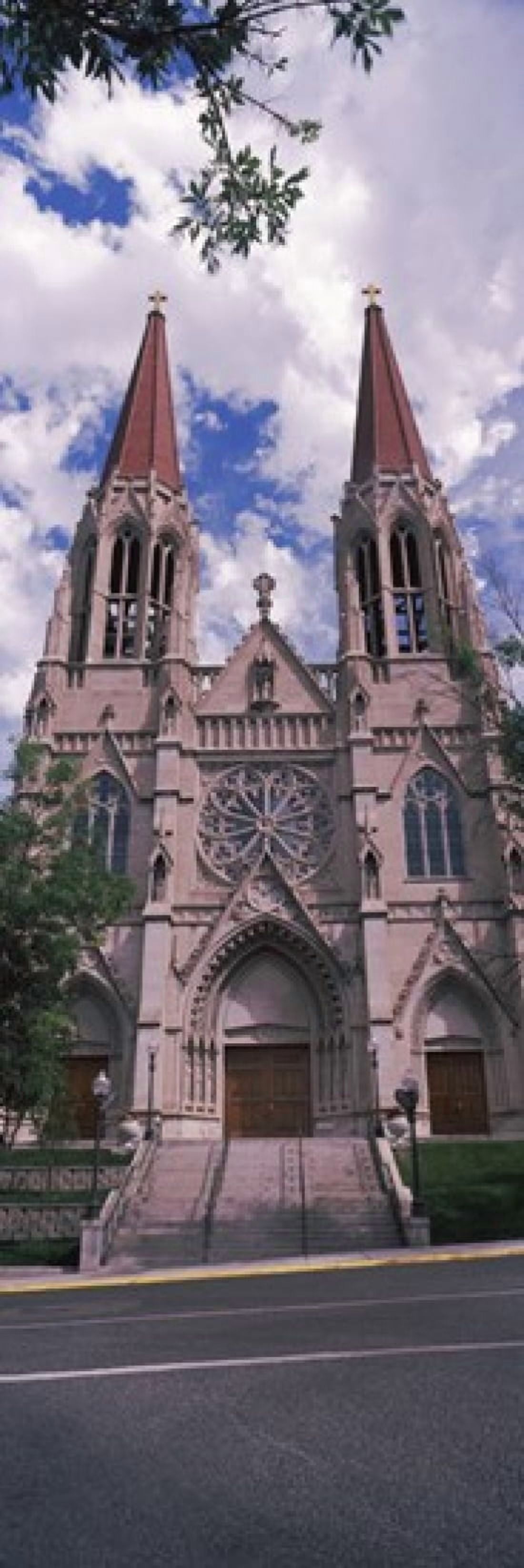 Facade of the Cathedral of St Helena Helena Montana USA Canvas Art - Panoramic Images (18 x 6)
