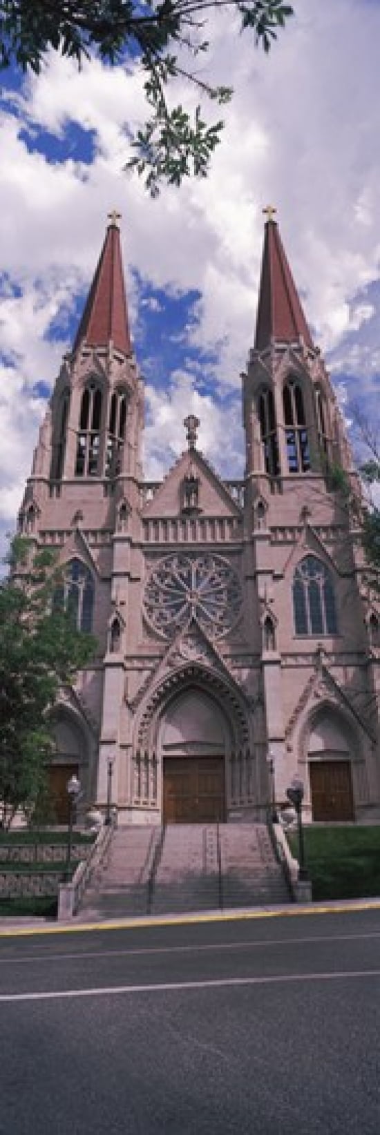 Facade of the Cathedral of St Helena Helena Montana USA Canvas Art - Panoramic Images (36 x 12)