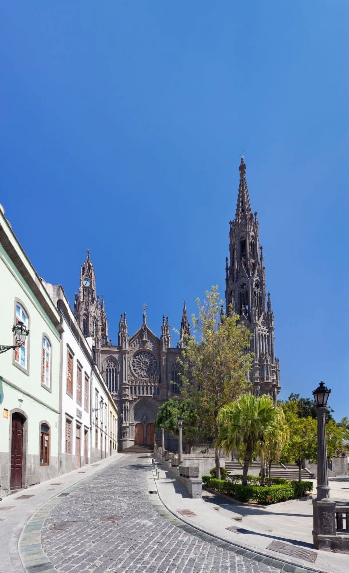 Facade of the Church of San Juan Bautista Arucas Gran Canaria Las Palmas Canary Islands Spain Canvas Art - Panoramic Images (20 x 12)