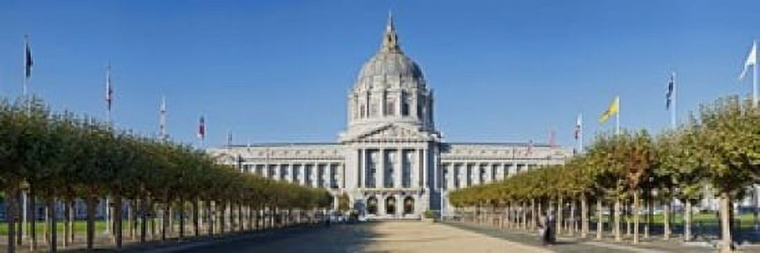 Facade of the Historic City Hall near the Civic Center San Francisco California USA Canvas Art - Panoramic Images (18 x 6)