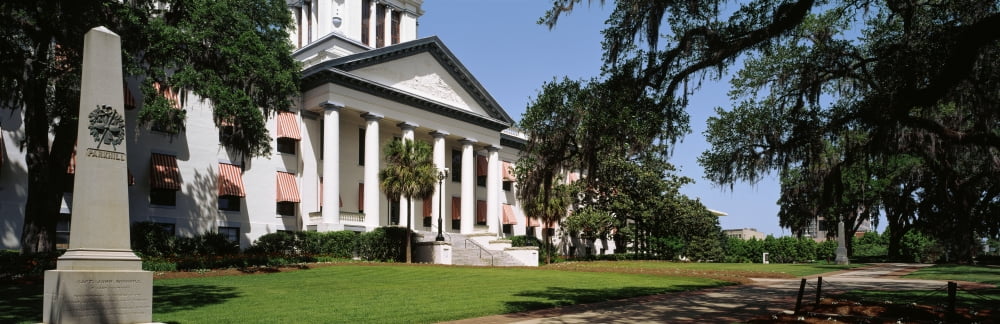 Facade of the Old Florida State Capitol Tallahassee Florida USA Canvas Art - Panoramic Images (12 x 36)
