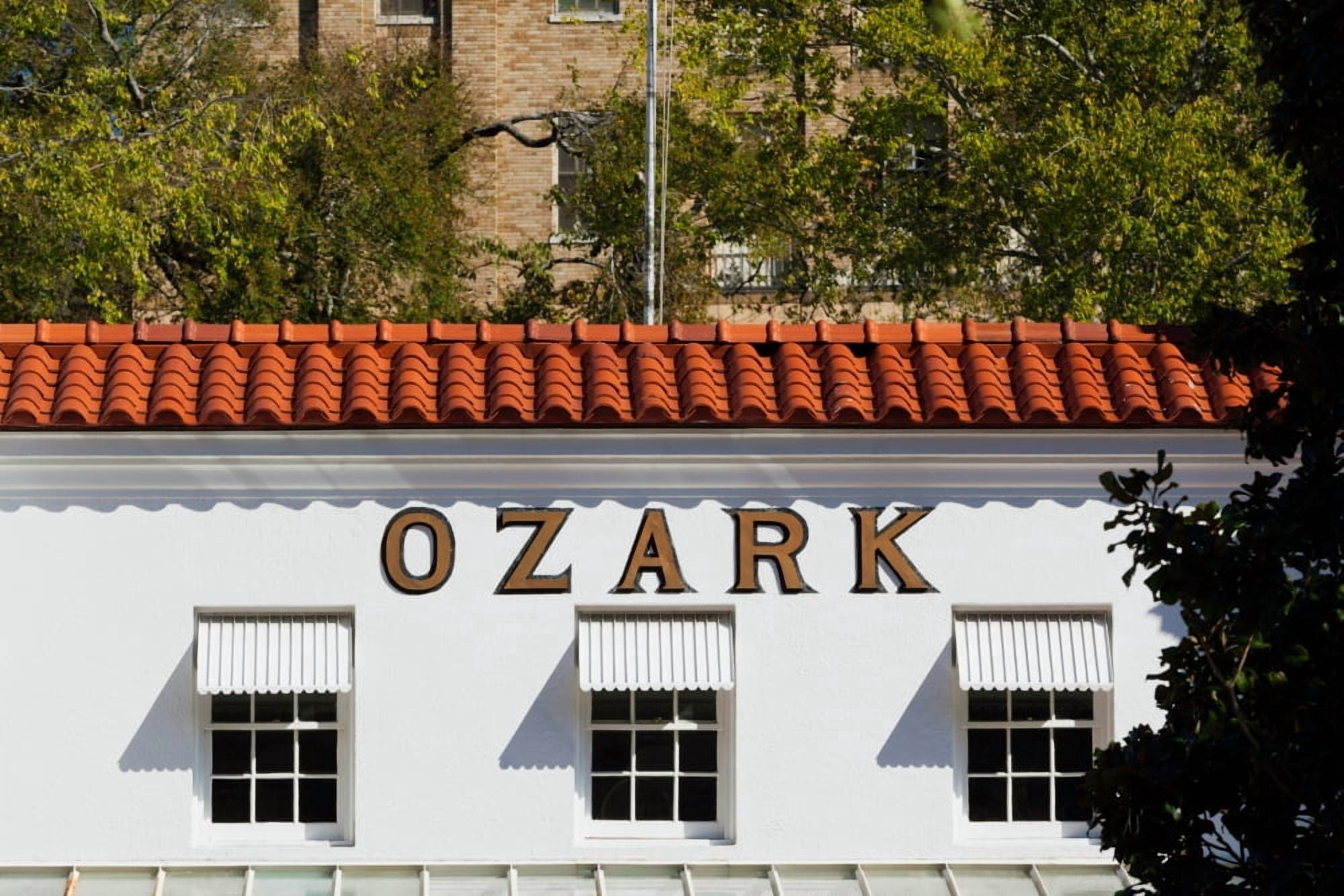 Facade of the Ozark Bathhouse Bathhouse Row Hot Springs National Park Hot Springs Garland County Arkansas USA Canvas Art - Panoramic Images (18 x 24)
