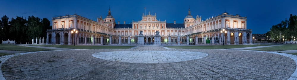 Facade of the Royal Palace Aranjuez Spain Canvas Art - Panoramic Images (6 x 21)
