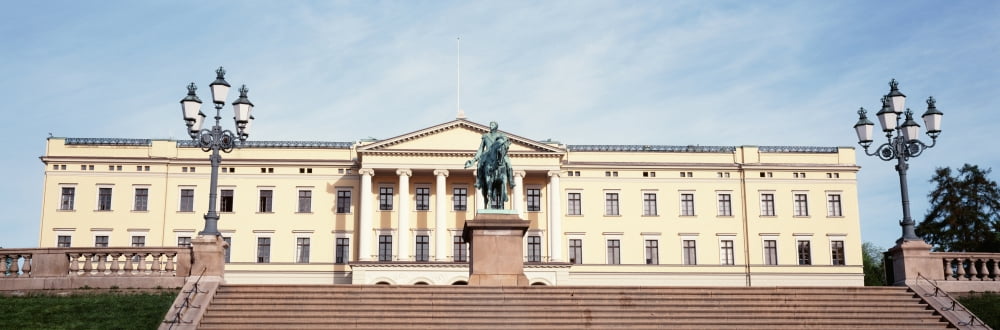 Facade of the Royal Palace Oslo Norway Canvas Art - Panoramic Images (12 x 36)