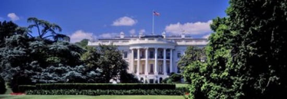 Facade of the government building White House Washington DC USA Canvas Art - Panoramic Images (18 x 7)