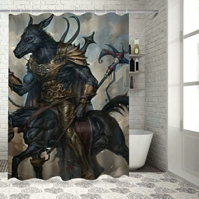 Facannap Demon Waterproof Shower Curtain Multiple Sizes 100 Polyester