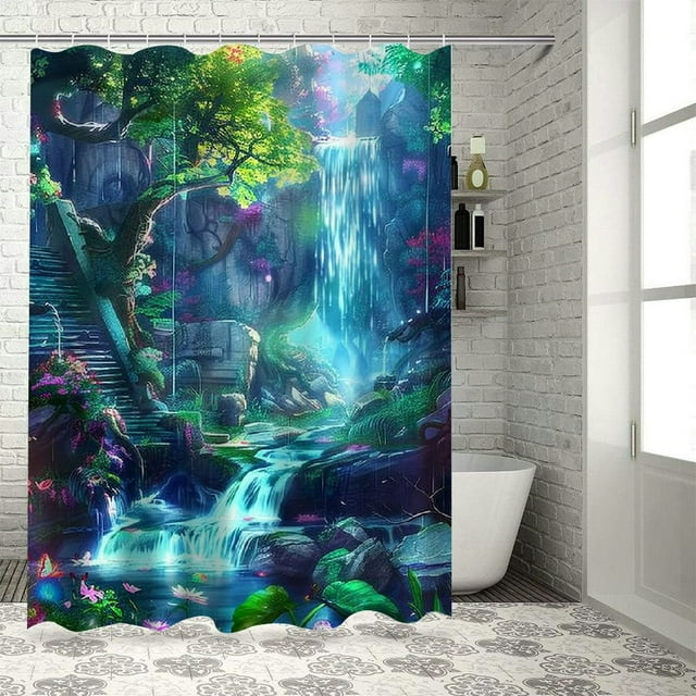 Facannap Fantasy Art Waterproof Shower Curtain Multiple Sizes 100