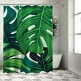 thumbnail image 1 of Facannap Leaf Waterproof Shower Curtain Multiple Sizes 100% Polyester Fiber Washable Bathroom Curtain with Hooks 36x72, 1 of 7