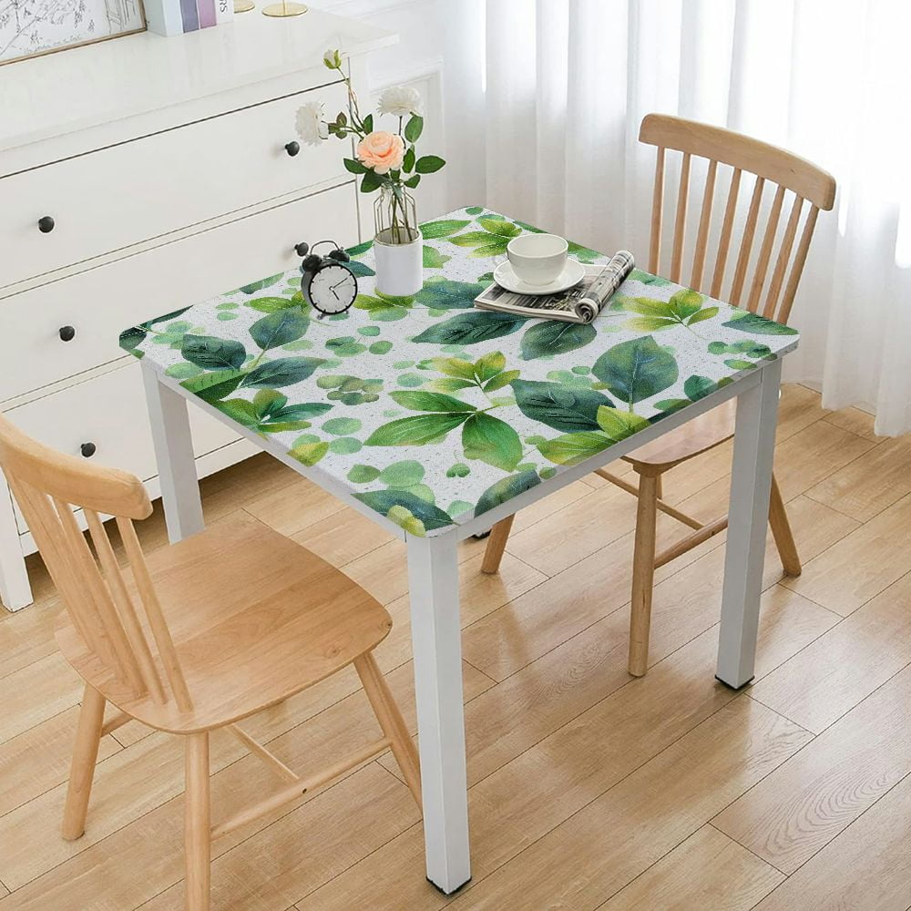 Facannap Leaves Square Fitted Table Cloths 100% Polyester Fiber ...