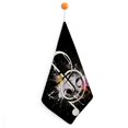 thumbnail image 1 of Facannap Musical Note Grunge Paint Splatters Quick-Dry Hand Towels 11.8x11.8in for Bathroom Gym Kitchen - Set of 2 4pcs, 1 of 7