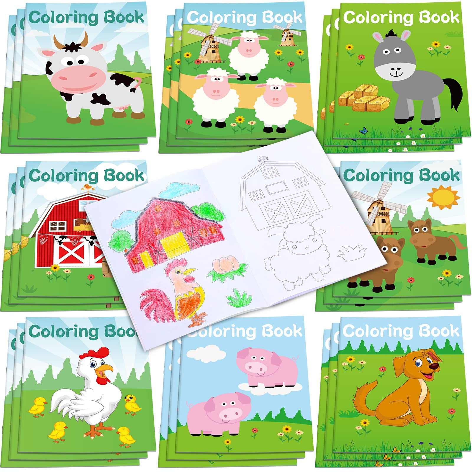 Faccito 24 Pcs Mini Coloring Books,Coloring Books for Kids Bulk Diy Art ...