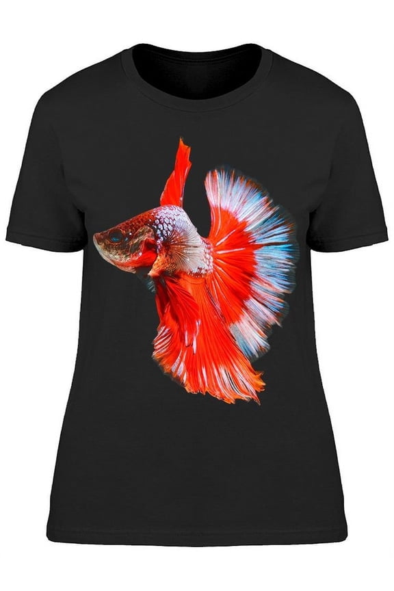 Face And Tail Focus Betta Fish T-Shirt Women -Image by Shutterstock, Female Medium
