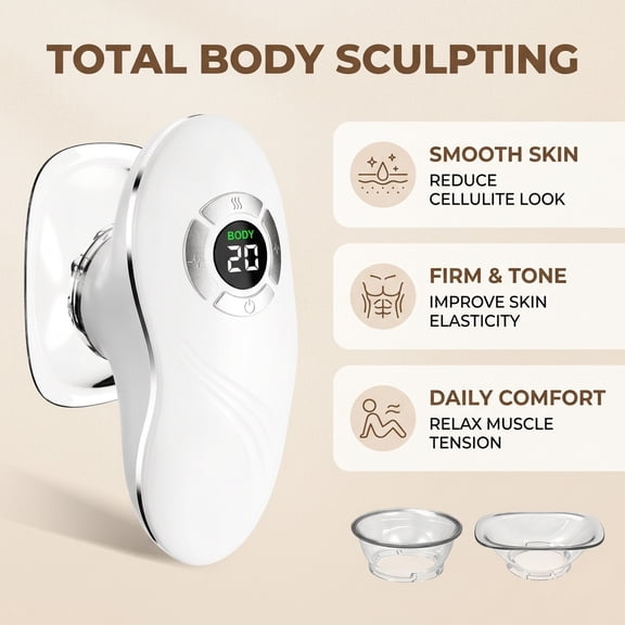 Face, Arms, Legs & Belly Sculpting Machine  3-in-1 with Microcurrent, Vacuum, Red Light
